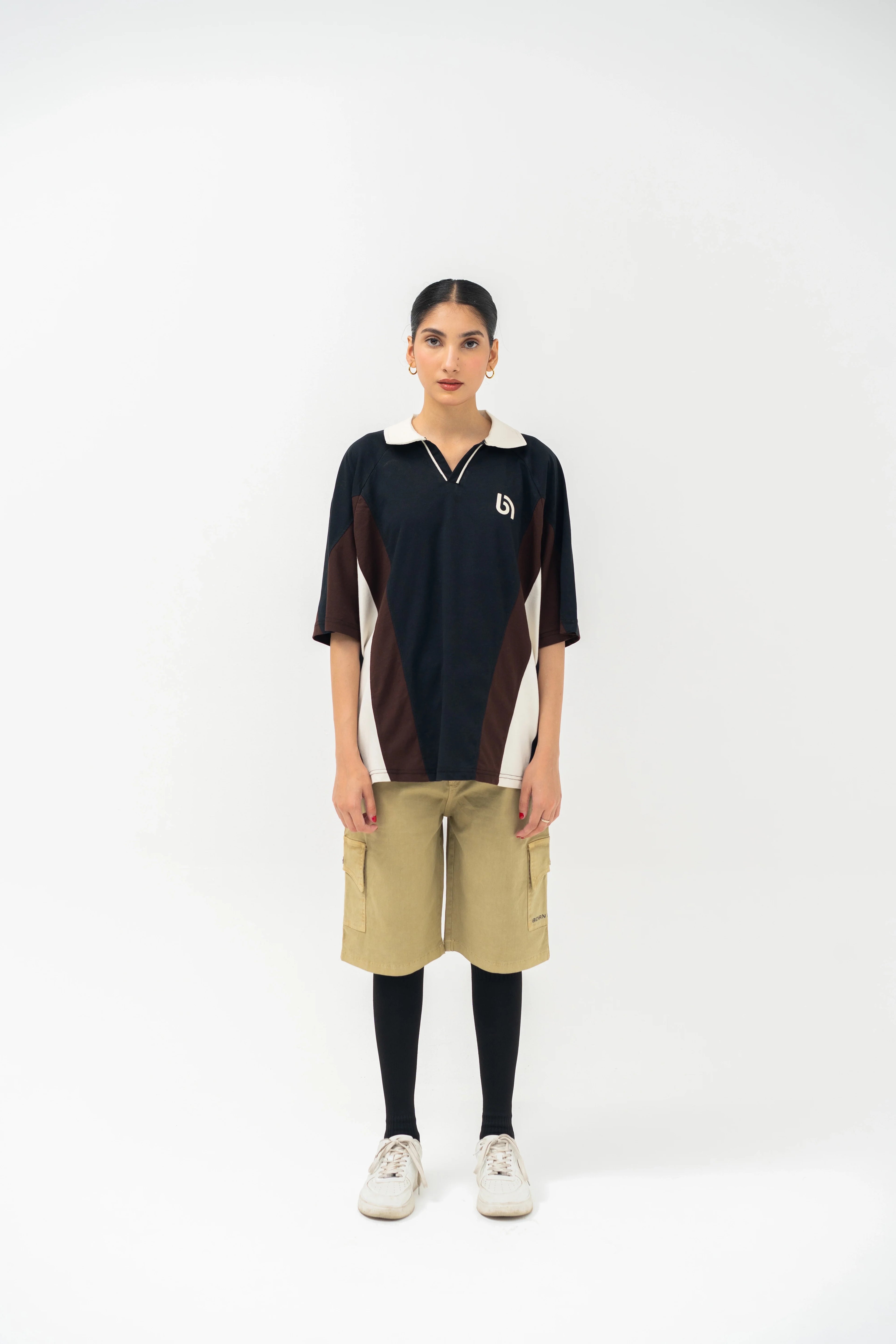 Tri-Color Cut & Sew Polo