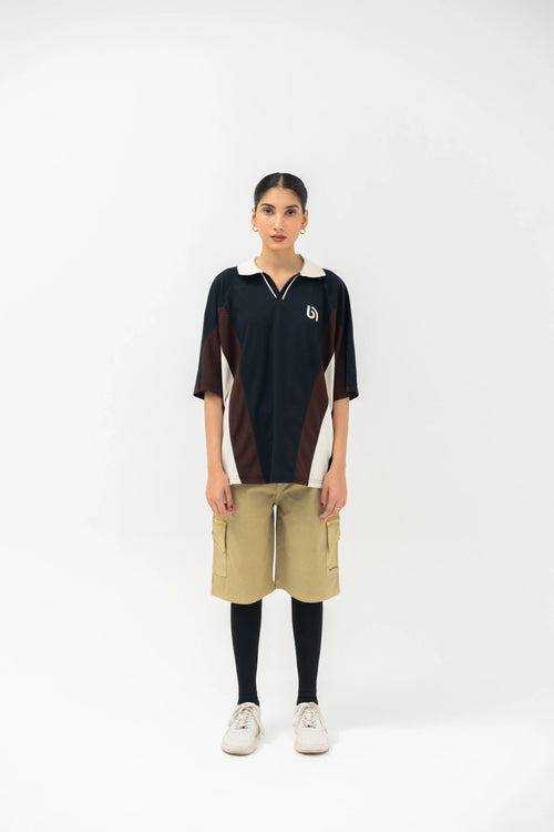 Tri-Color Cut & Sew Polo